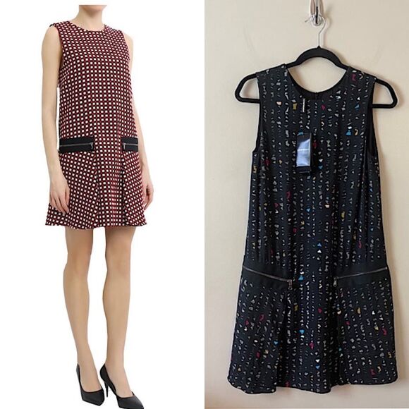 EMPORIO Armani-A Line Jacquard Speckle Printed Dress (Size:38US) - Picture 1 of 16